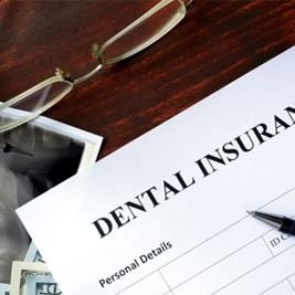 dental insurance form on table 